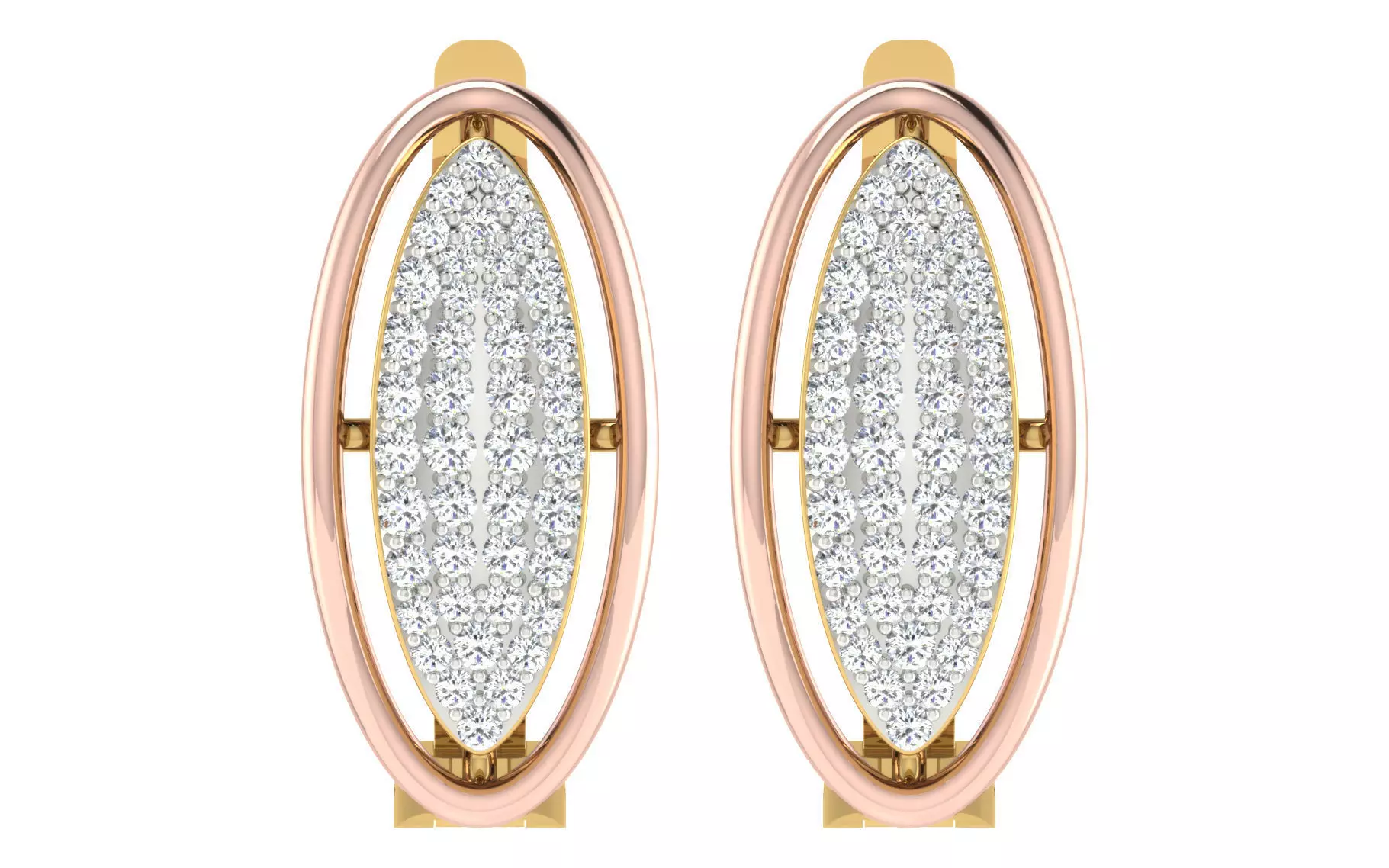 Solitaire Women Drop Earring 3dm STL OBJ FBX Render Details 3D print model_0