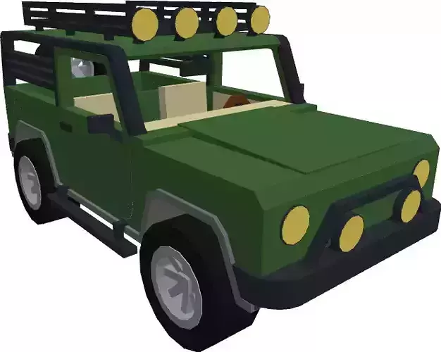Low-Poly Jeep Low-poly 3D model
