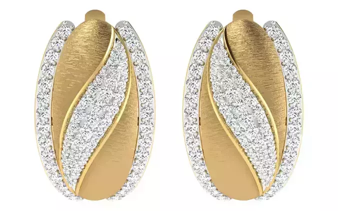 Solitaire Women Drop Earring 3dm STL OBJ FBX Render Details 3D print model