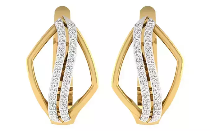 Solitaire Women Drop Earring 3dm STL OBJ FBX Render Details 3D print model