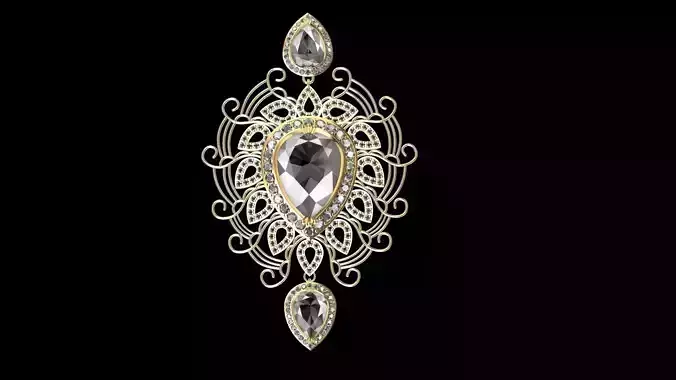 peardiamond  earrings stl verified