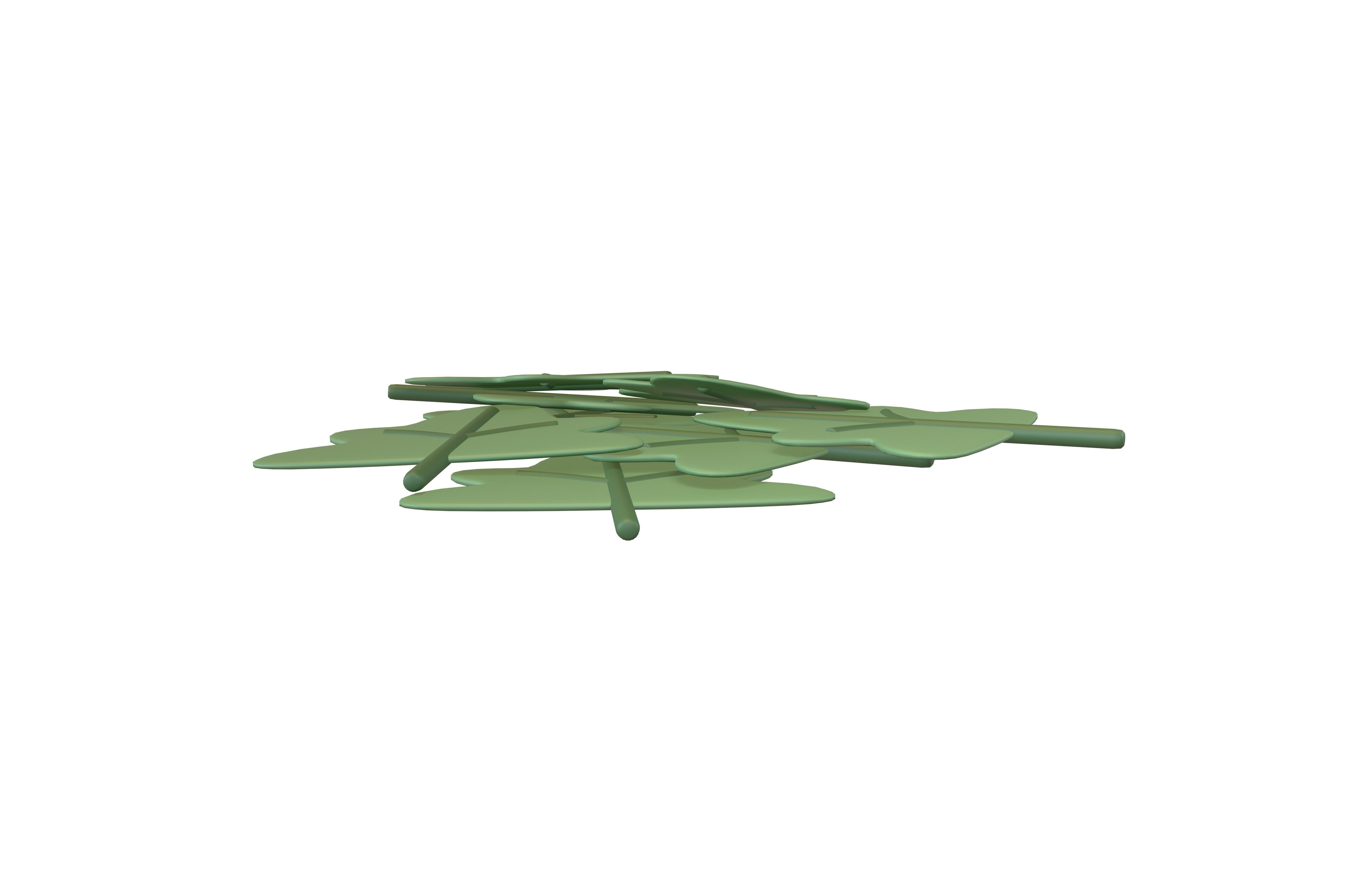 Stacked Cartoon Leaf v1 002 Low-poly 3D model_1
