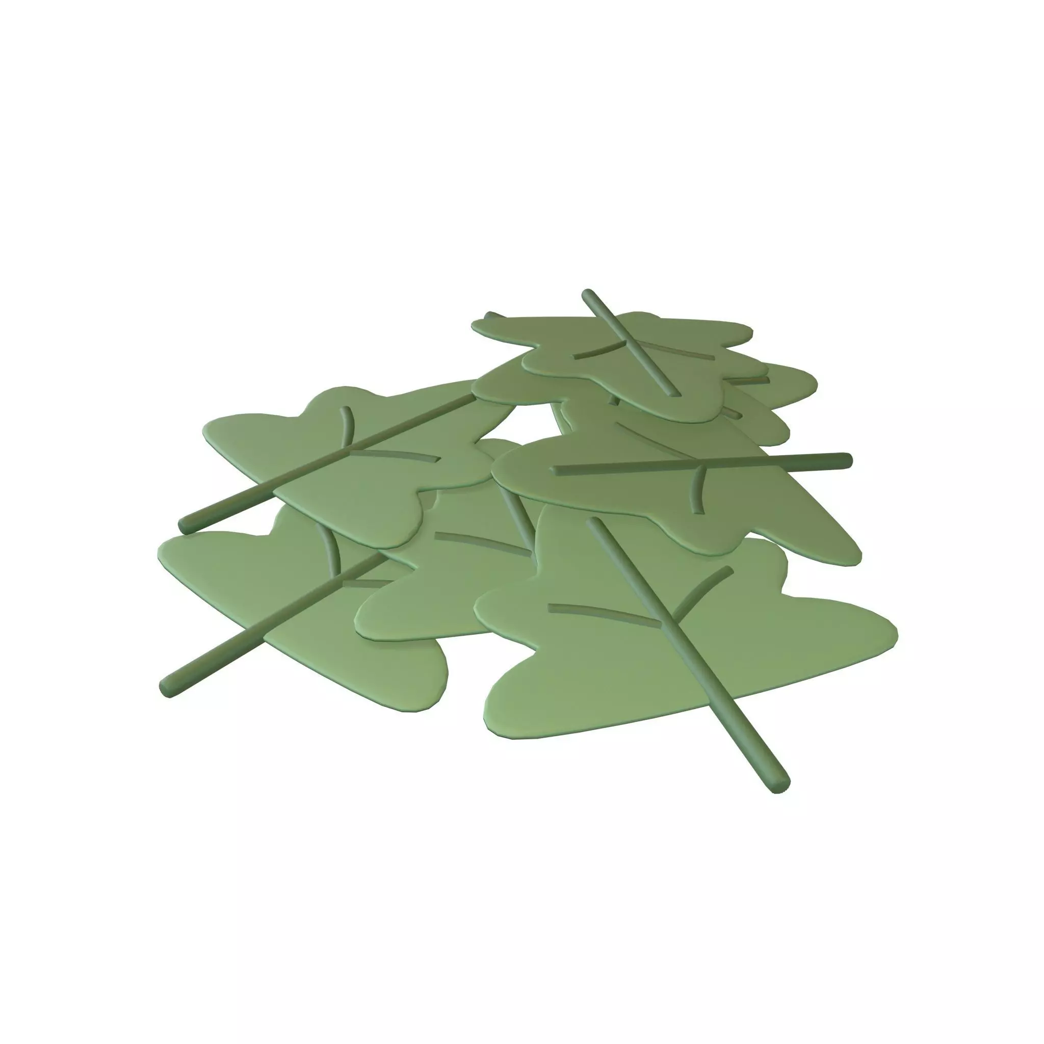 Stacked Cartoon Leaf v1 002 Low-poly 3D model_0