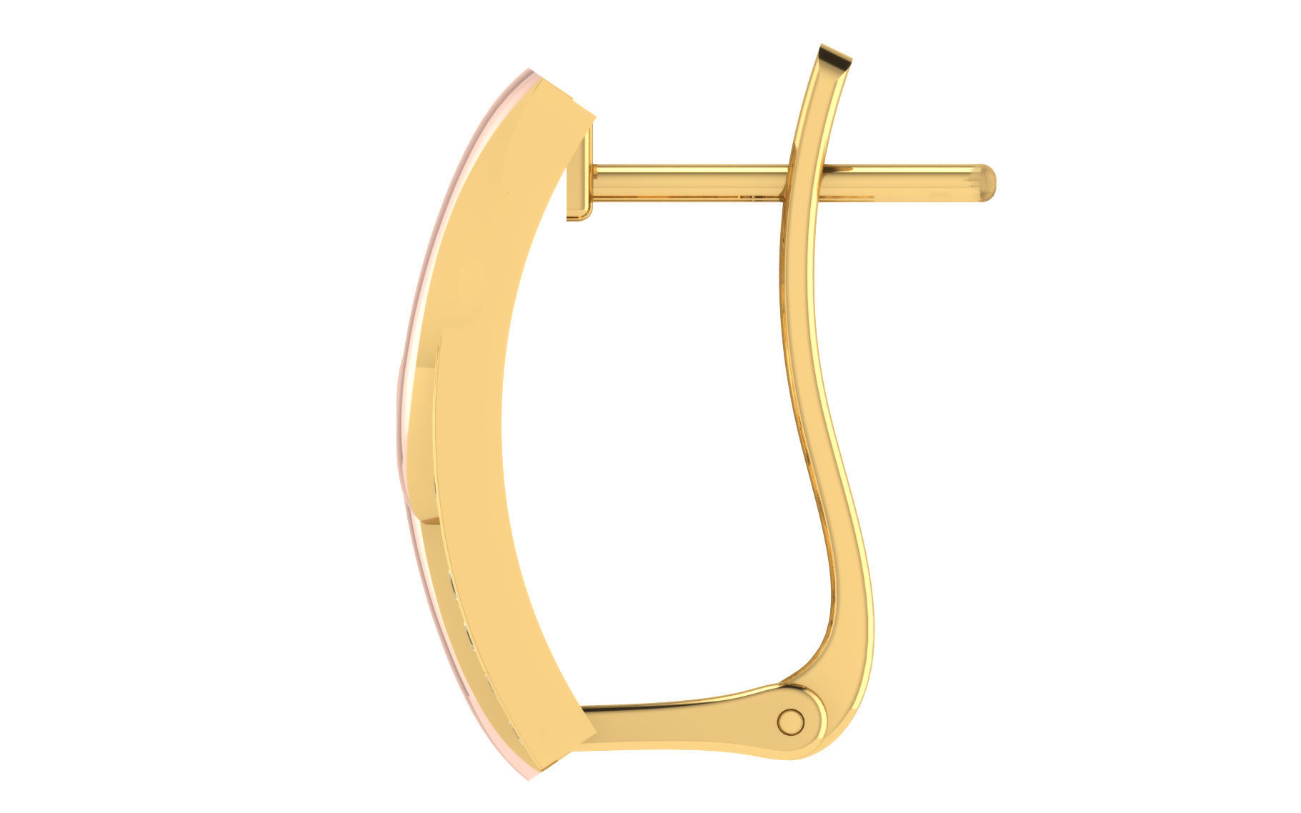 Solitaire Women Drop Earring 3dm STL OBJ FBX Render Details 3D print model_4