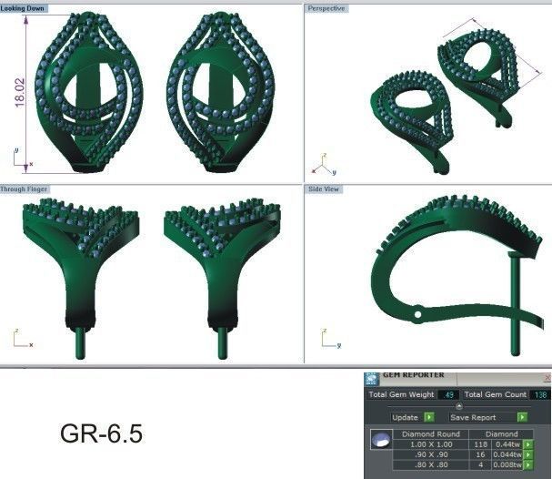 Solitaire Women Drop Earring 3dm STL OBJ FBX Render Details 3D print model_8
