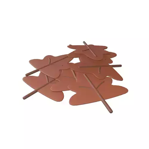 Stacked Cartoon Leaf v1 005 Low-poly 3D model