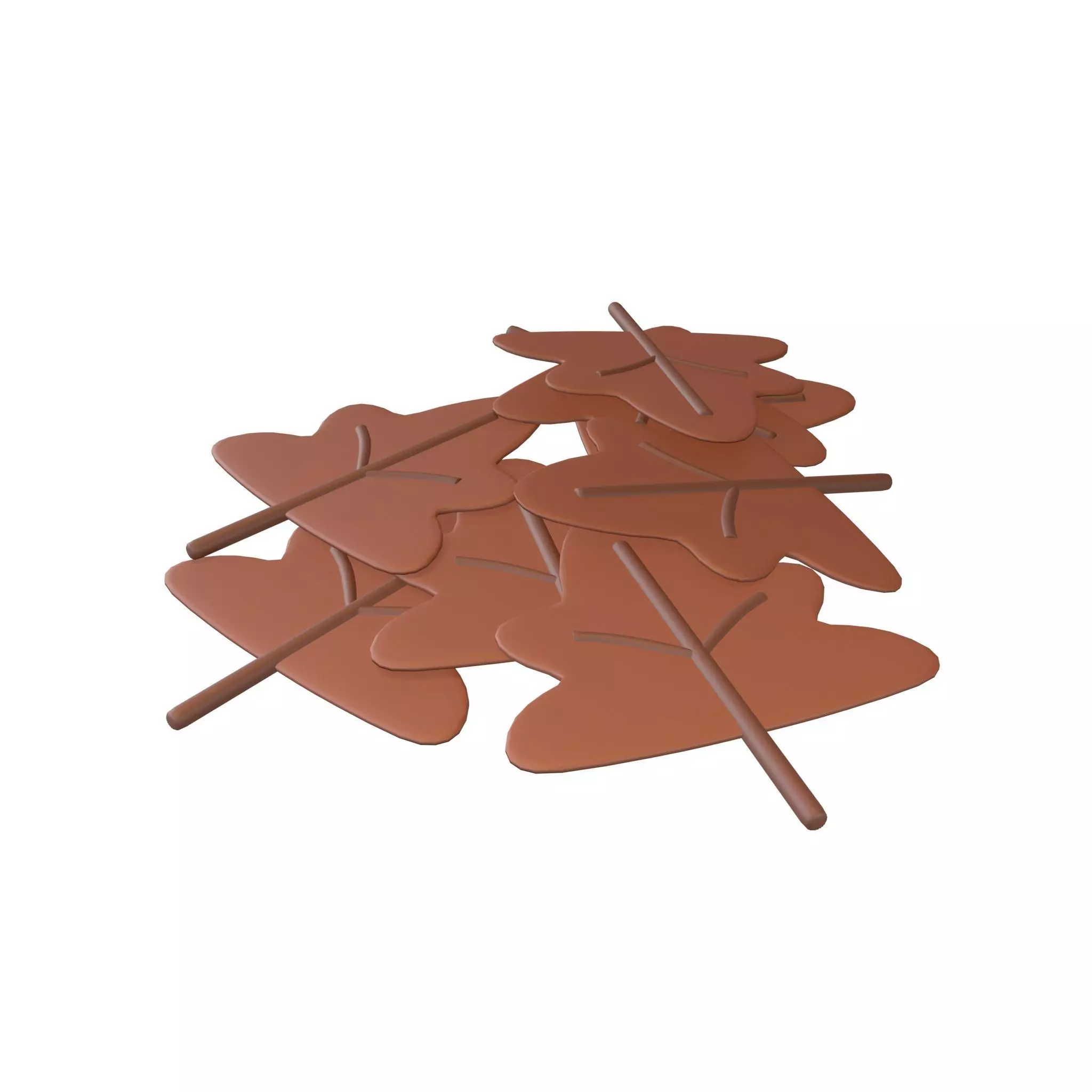 Stacked Cartoon Leaf v1 005 Low-poly 3D model_0
