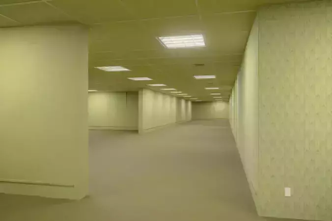 The Backrooms maze Low-poly 3D model
