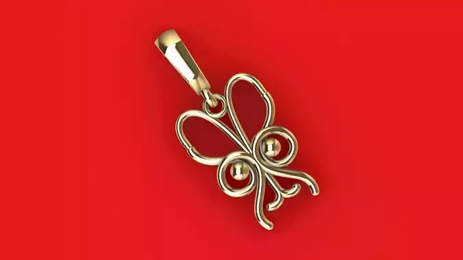 Owl Charm pendant 3d Model