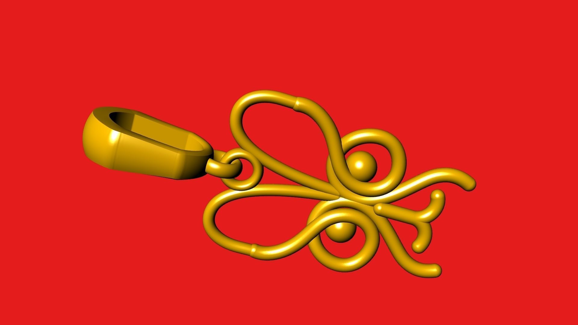 Owl Charm pendant 3d Model 3D print model_8