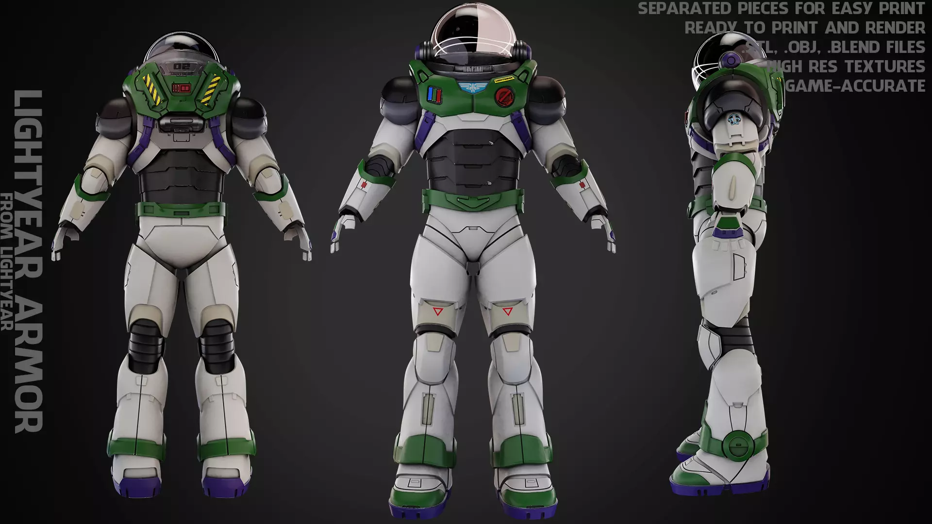 Buzz Lightyear Armor for Cosplay 3D print model_0