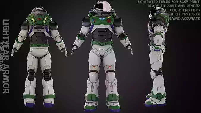 Buzz Lightyear Armor for Cosplay 3D print model