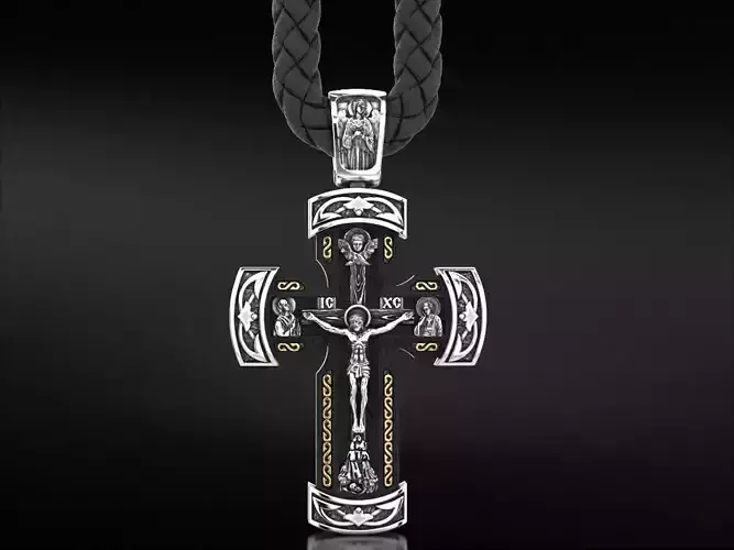 Orthodox cross with a tree 750