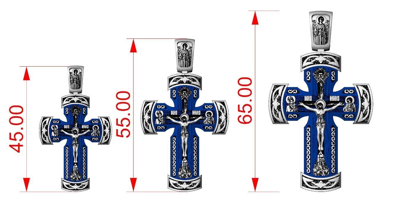 Orthodox cross with a tree 750 3D print model_13