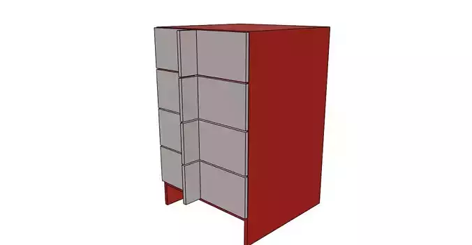 Box with drawers easy print