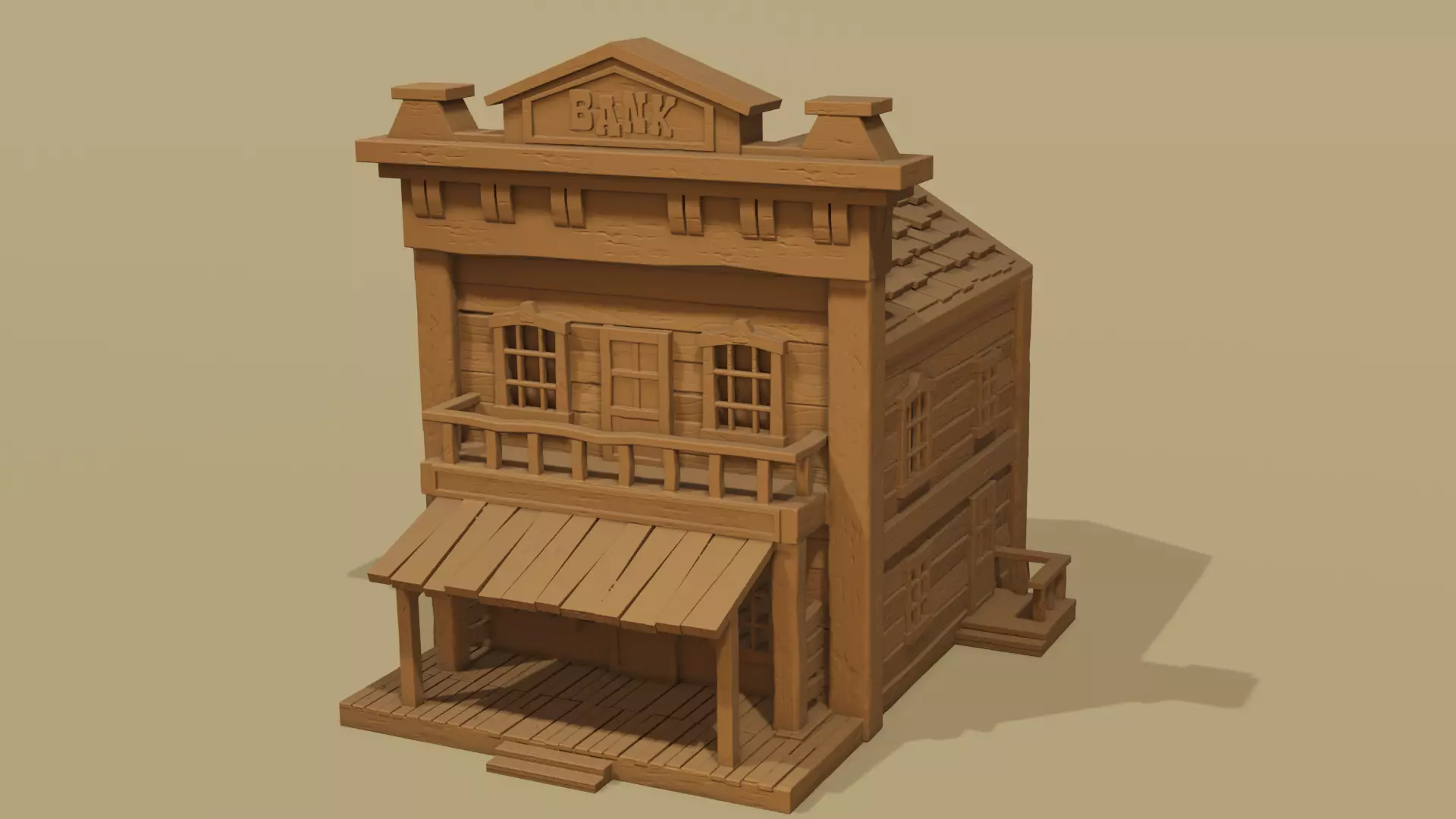 Texas Stylized houses 6 models Part 1 3D print model_0