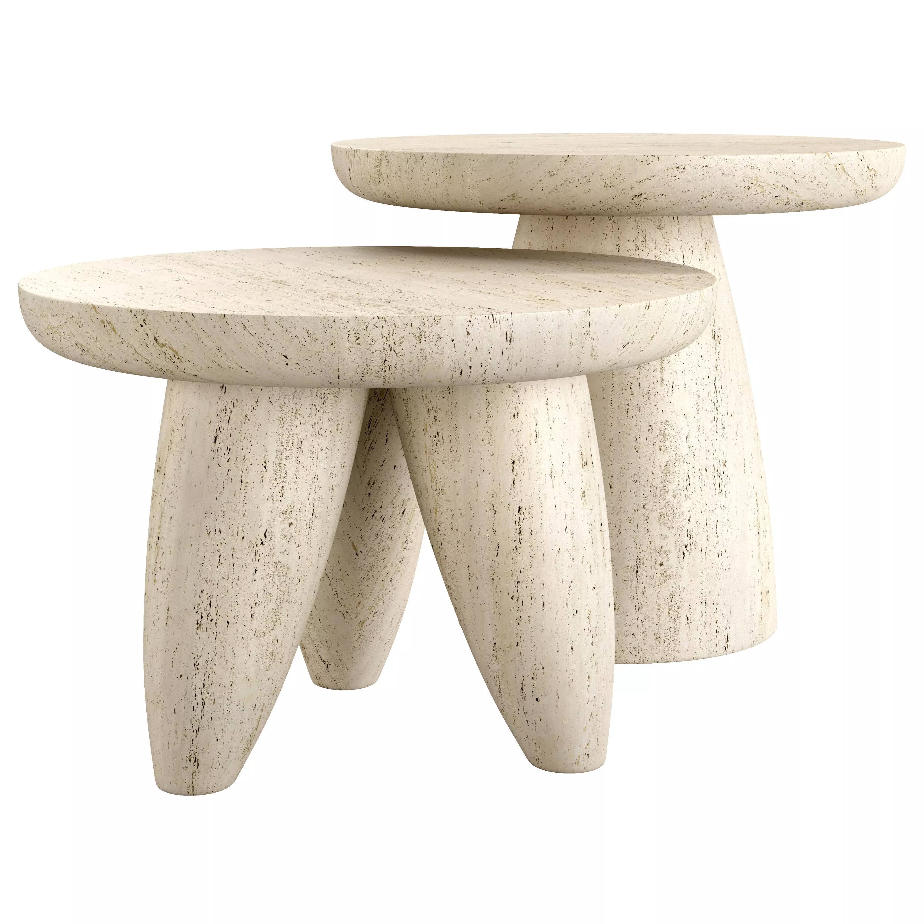 Set of lunarys side tables 3D model
