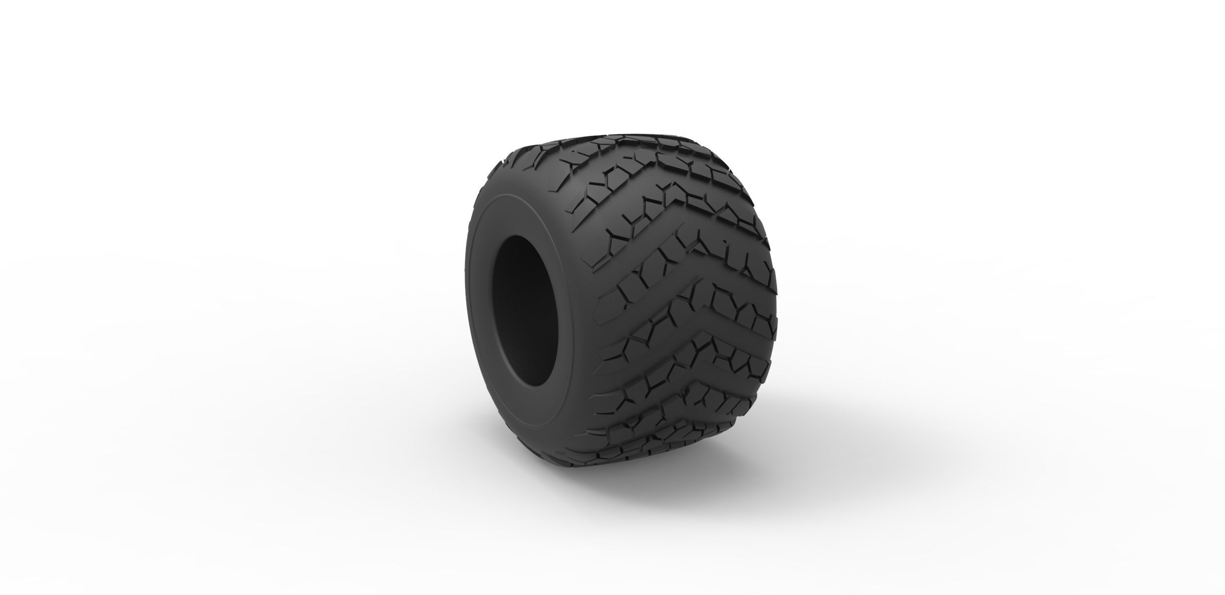 Monster Jam tire 12 Scale 1 to 25 3D print model_7