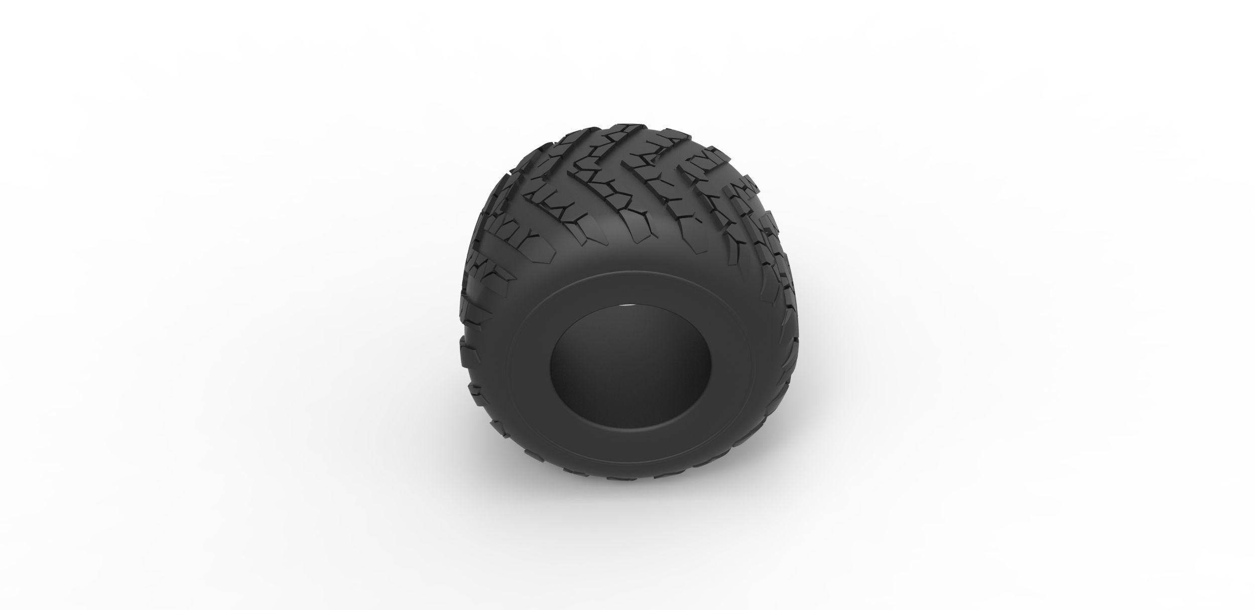 Monster Jam tire 12 Scale 1 to 25 3D print model_5