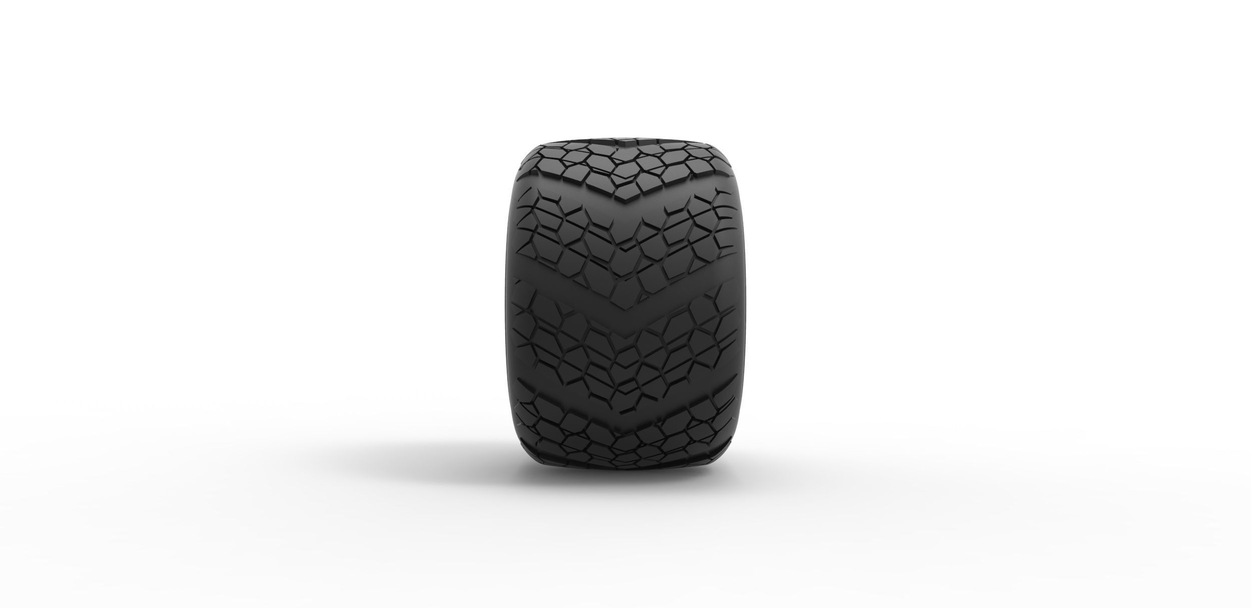 Monster Jam tire 13 Scale 1 to 25 3D print model_3