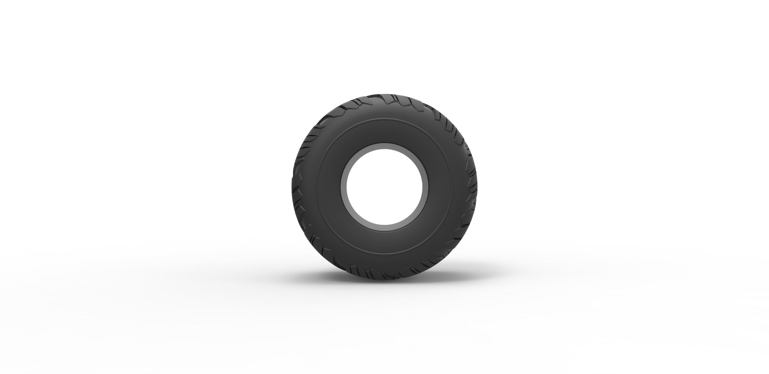 Monster Jam tire 13 Scale 1 to 25 3D print model_4