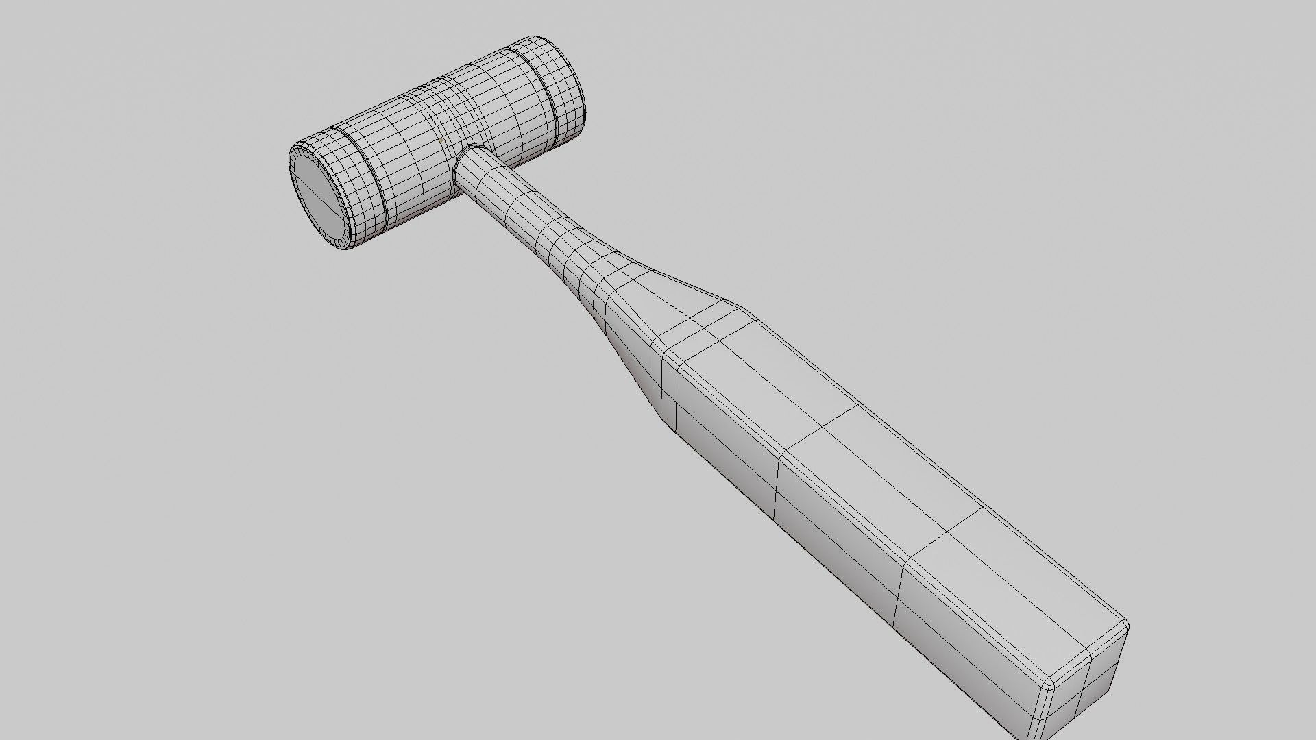 Mallet Medical Hammer Low-poly 3D model_9