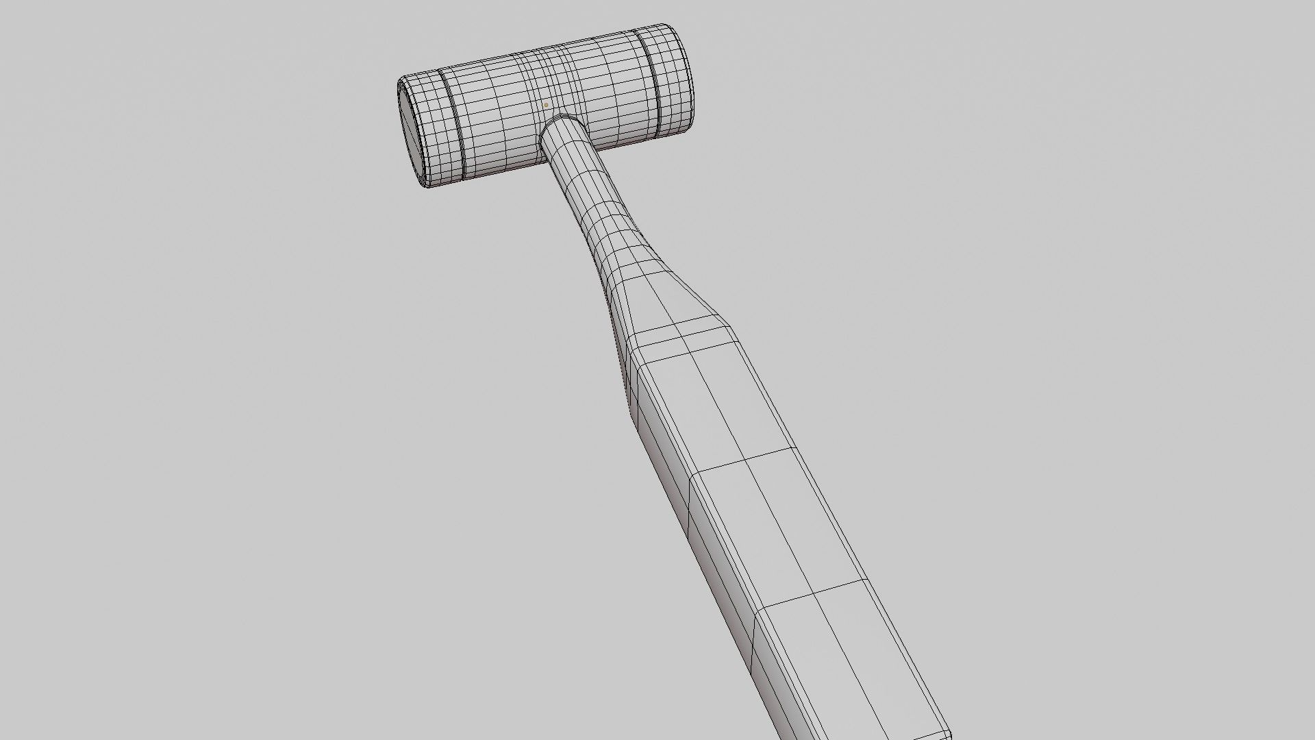 Mallet Medical Hammer Low-poly 3D model_10