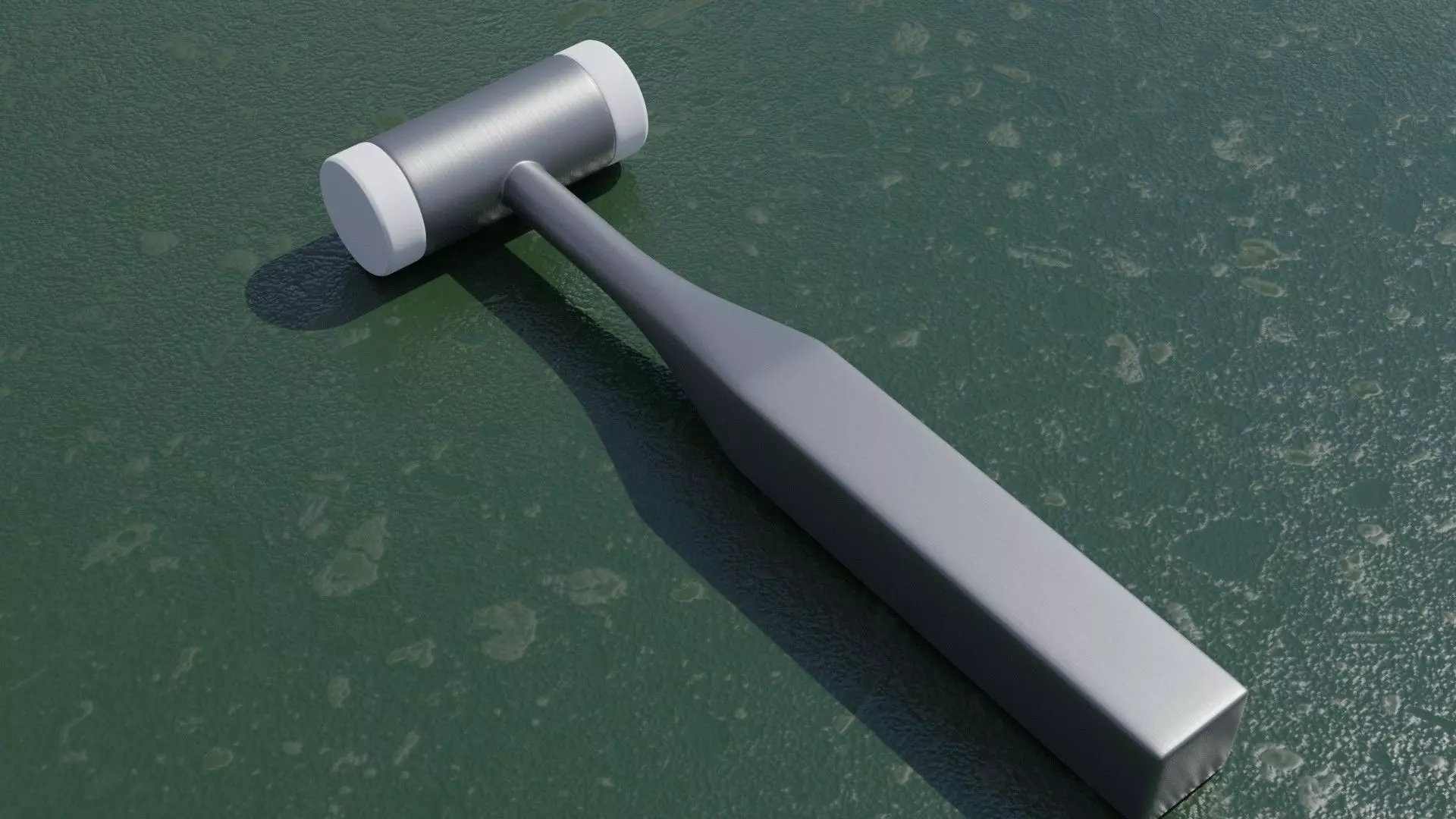 Mallet Medical Hammer Low-poly 3D model_0
