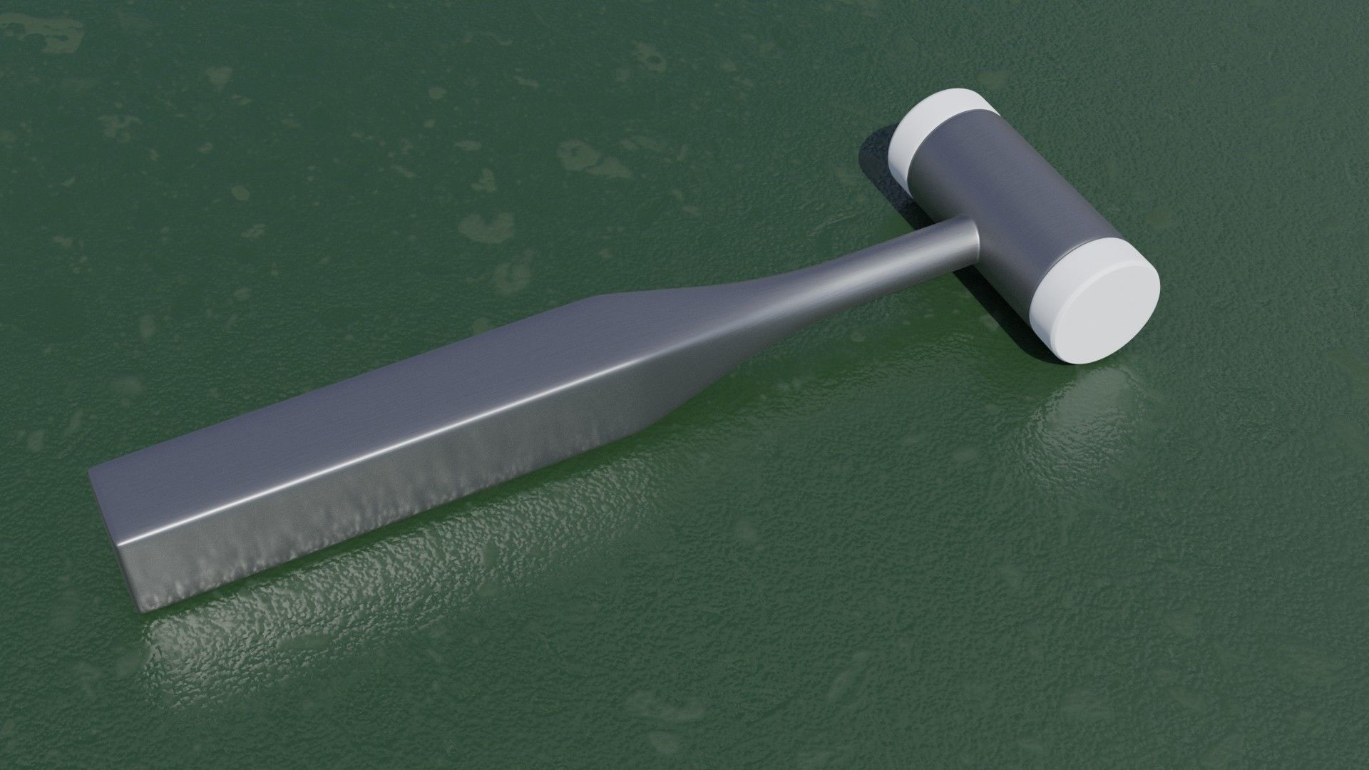 Mallet Medical Hammer Low-poly 3D model_3