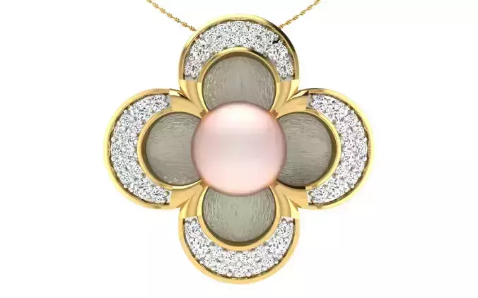 Solitaire Women Pendant 3dm STL OBJ FBX Render Details