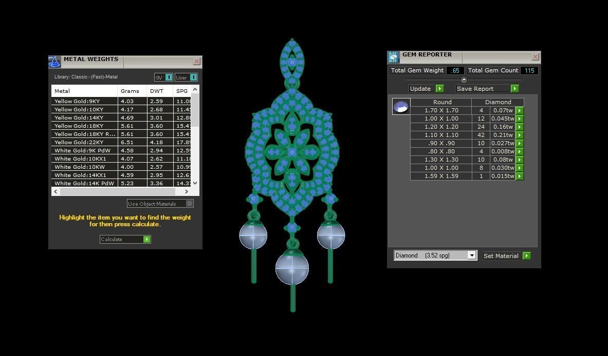 Solitaire Women Pendant 3dm STL OBJ FBX Render Details 3D print model_8