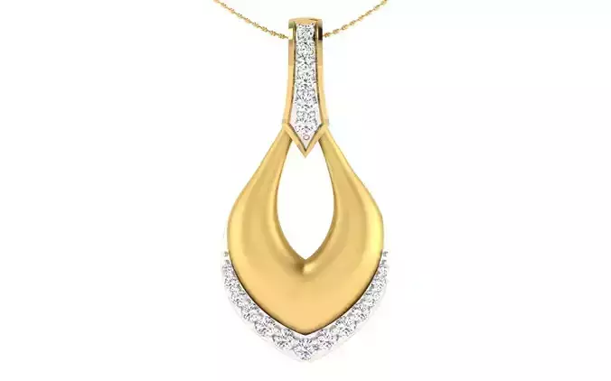 Solitaire Women Pendant 3dm STL OBJ FBX Render Details