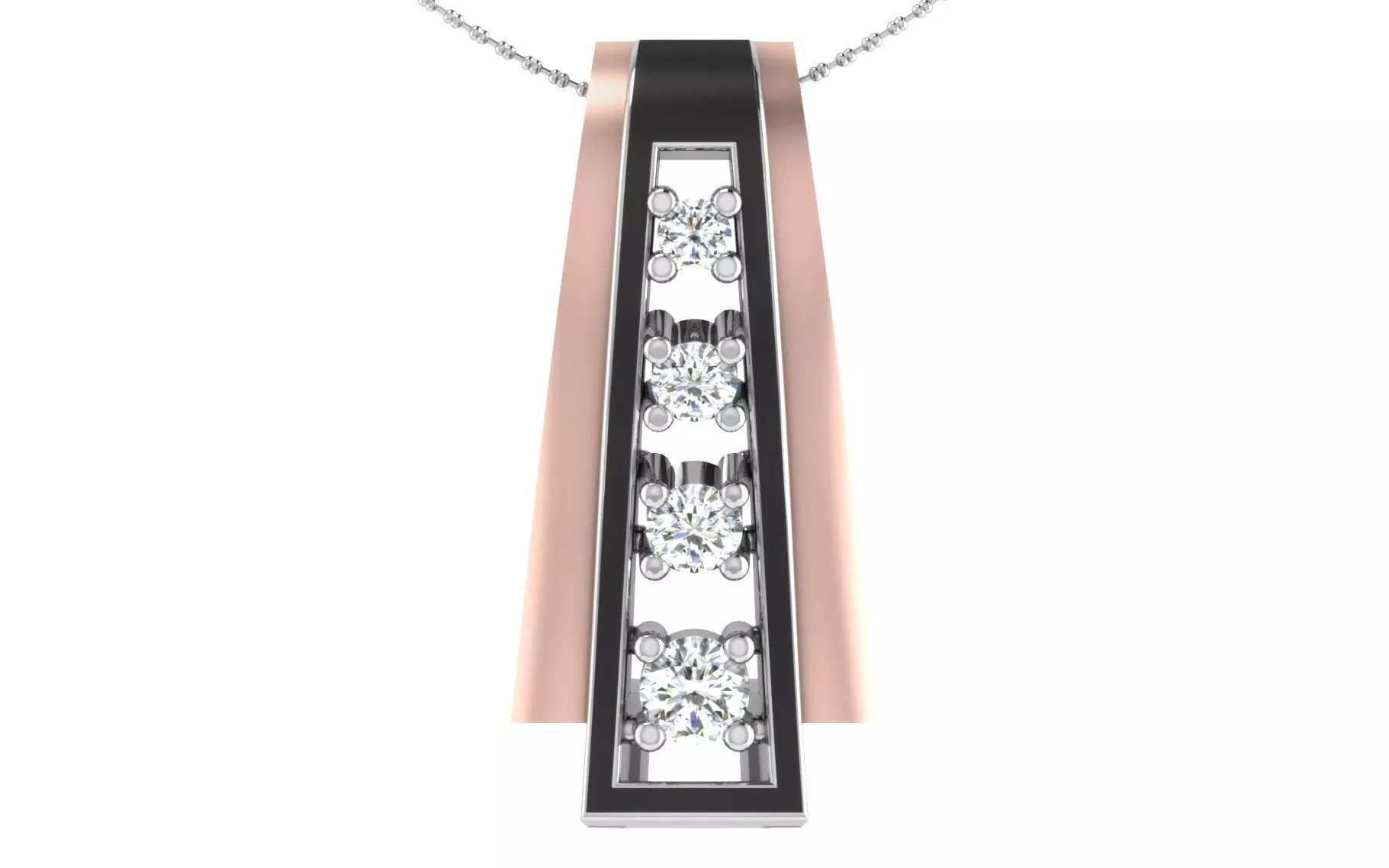 Solitaire Women Pendant 3dm STL OBJ FBX Render Details 3D print model_0