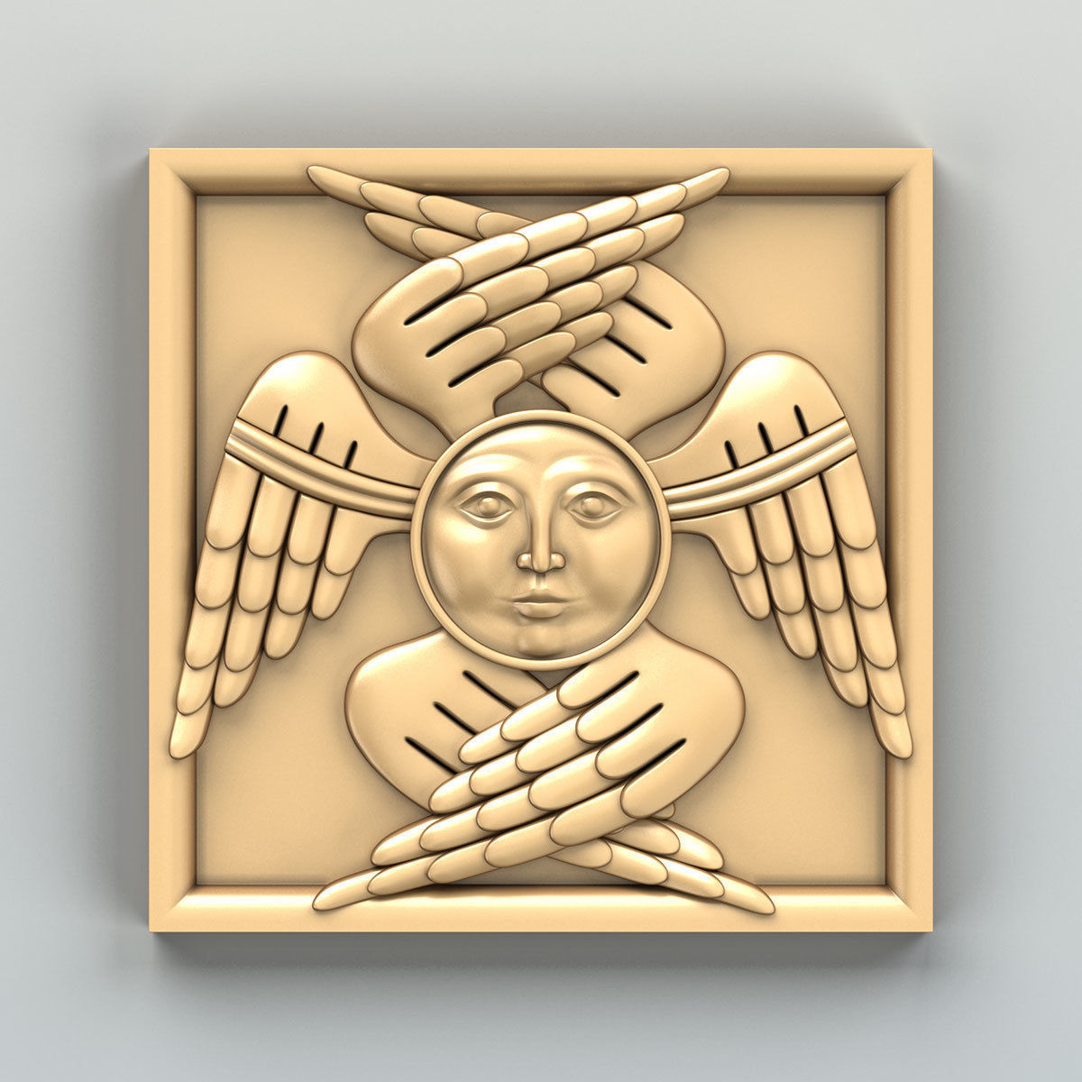 Square rosette 023 3D model_1