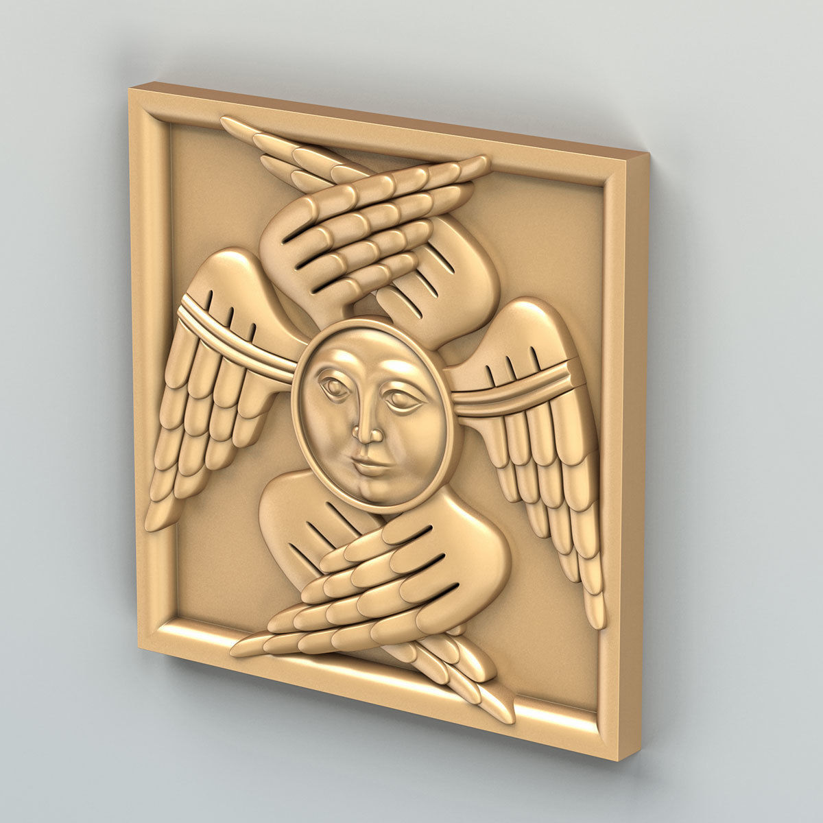 Square rosette 023 3D model_2