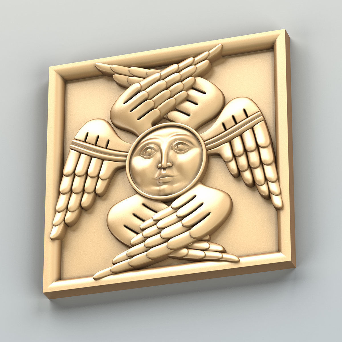 Square rosette 023 3D model_4