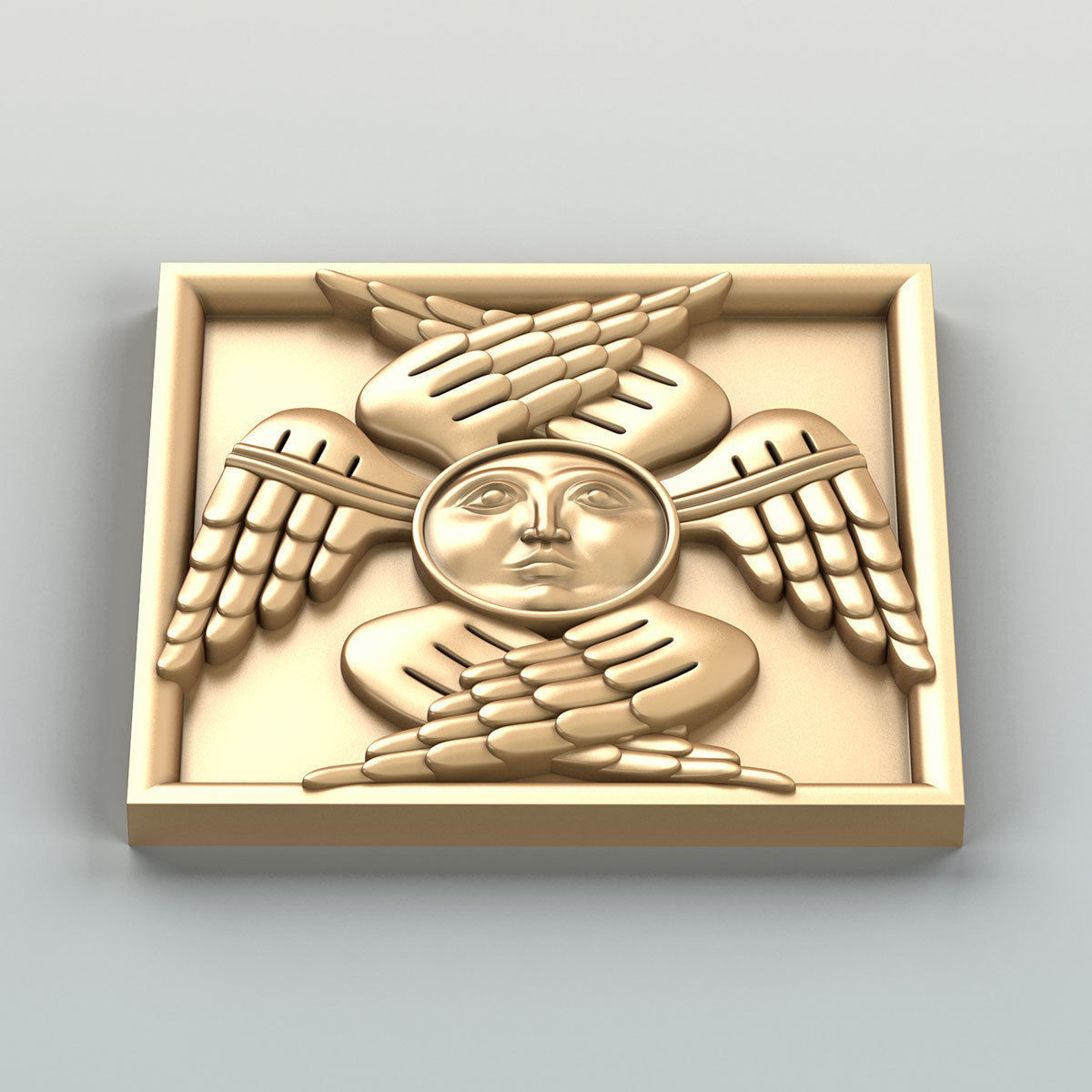 Square rosette 023 3D model_3