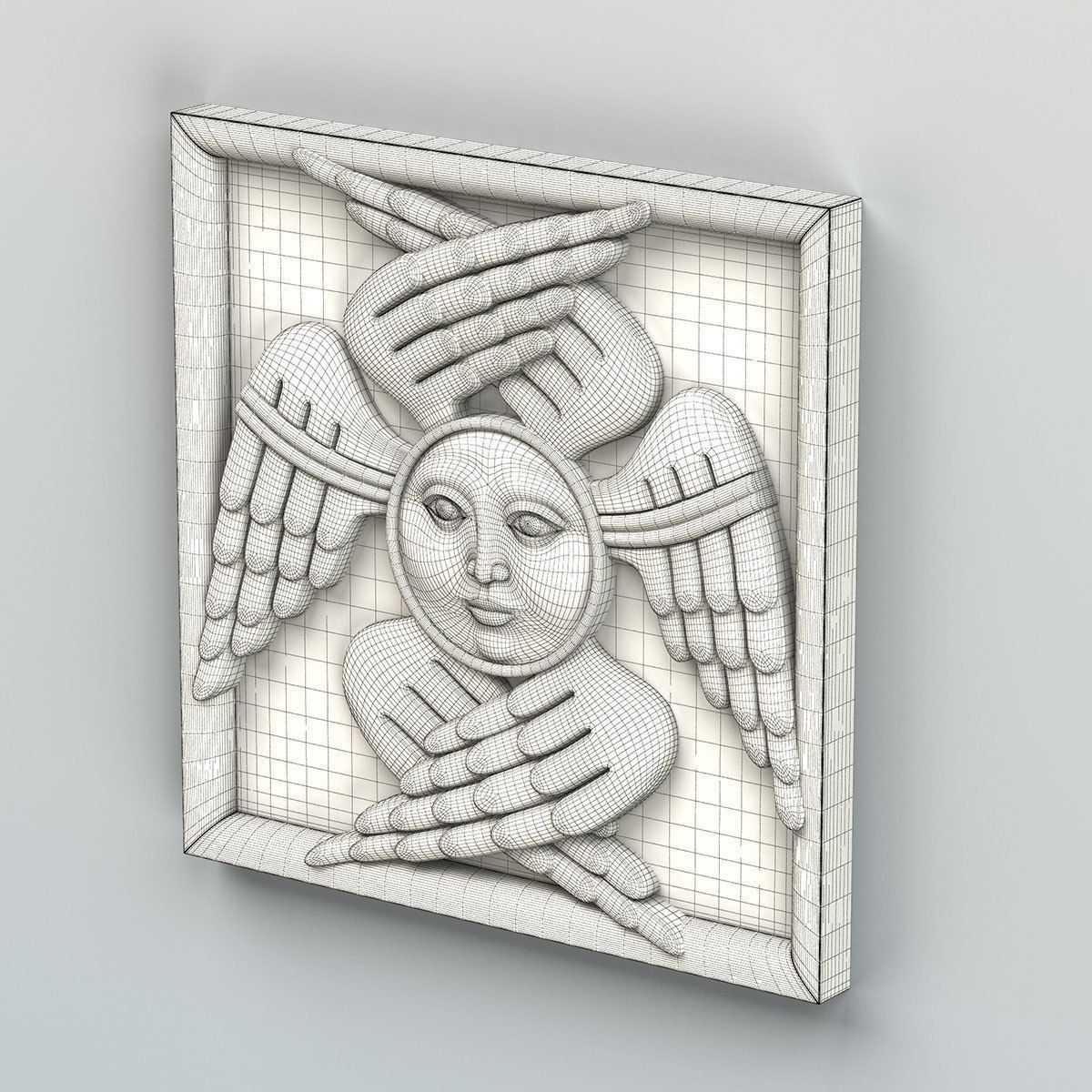 Square rosette 023 3D model_6