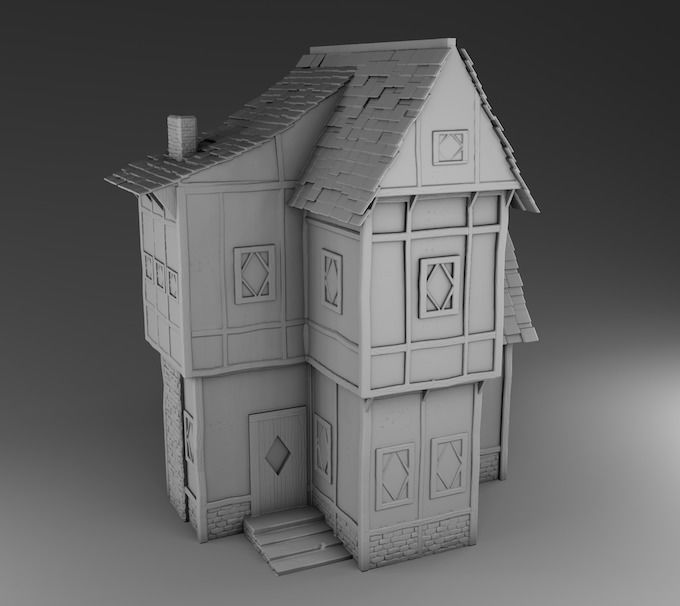 Medieval architecture Set Part 1 3D print model_8