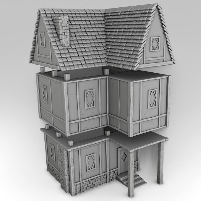 Medieval architecture Set Part 1 3D print model_3