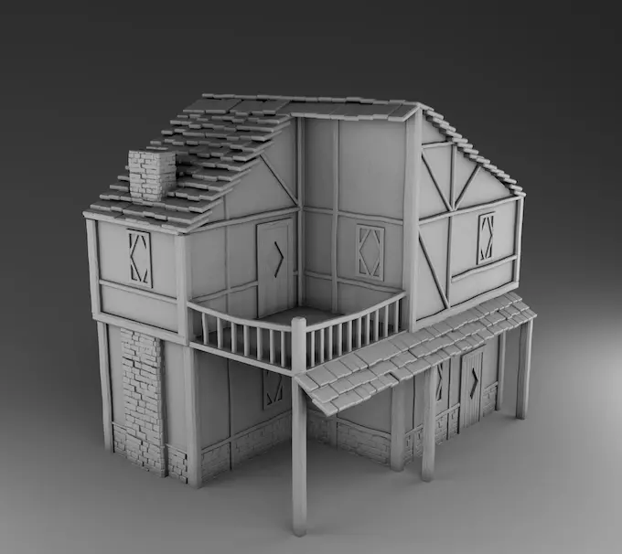 Medieval architecture Set Part 1 3D print model_0