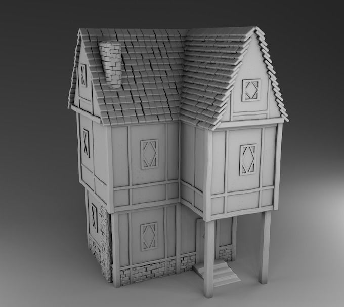 Medieval architecture Set Part 1 3D print model_2