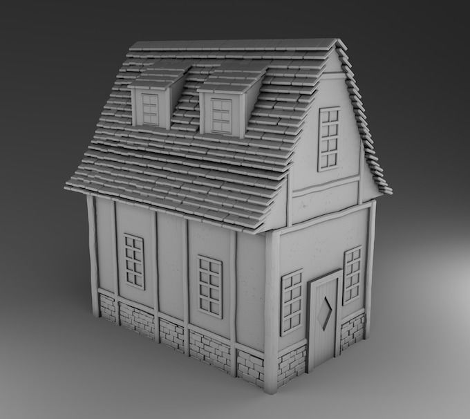 Medieval architecture Set Part 1 3D print model_4