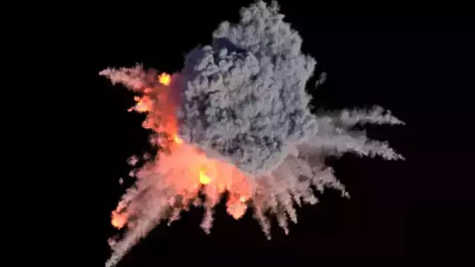 Explosion 01 VDB Animated Sequence 3D model