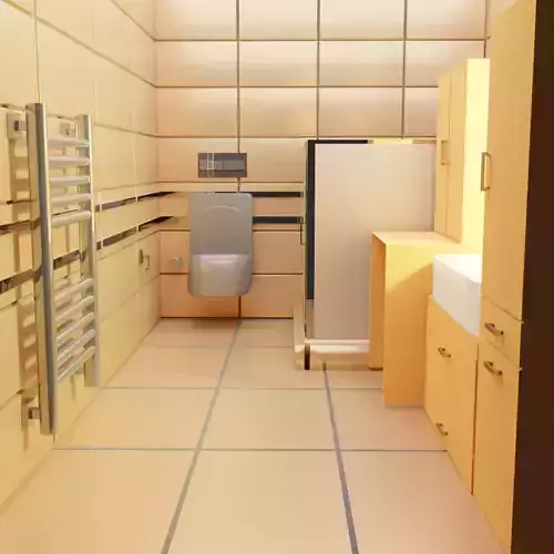 Bathroom with toilet and sink