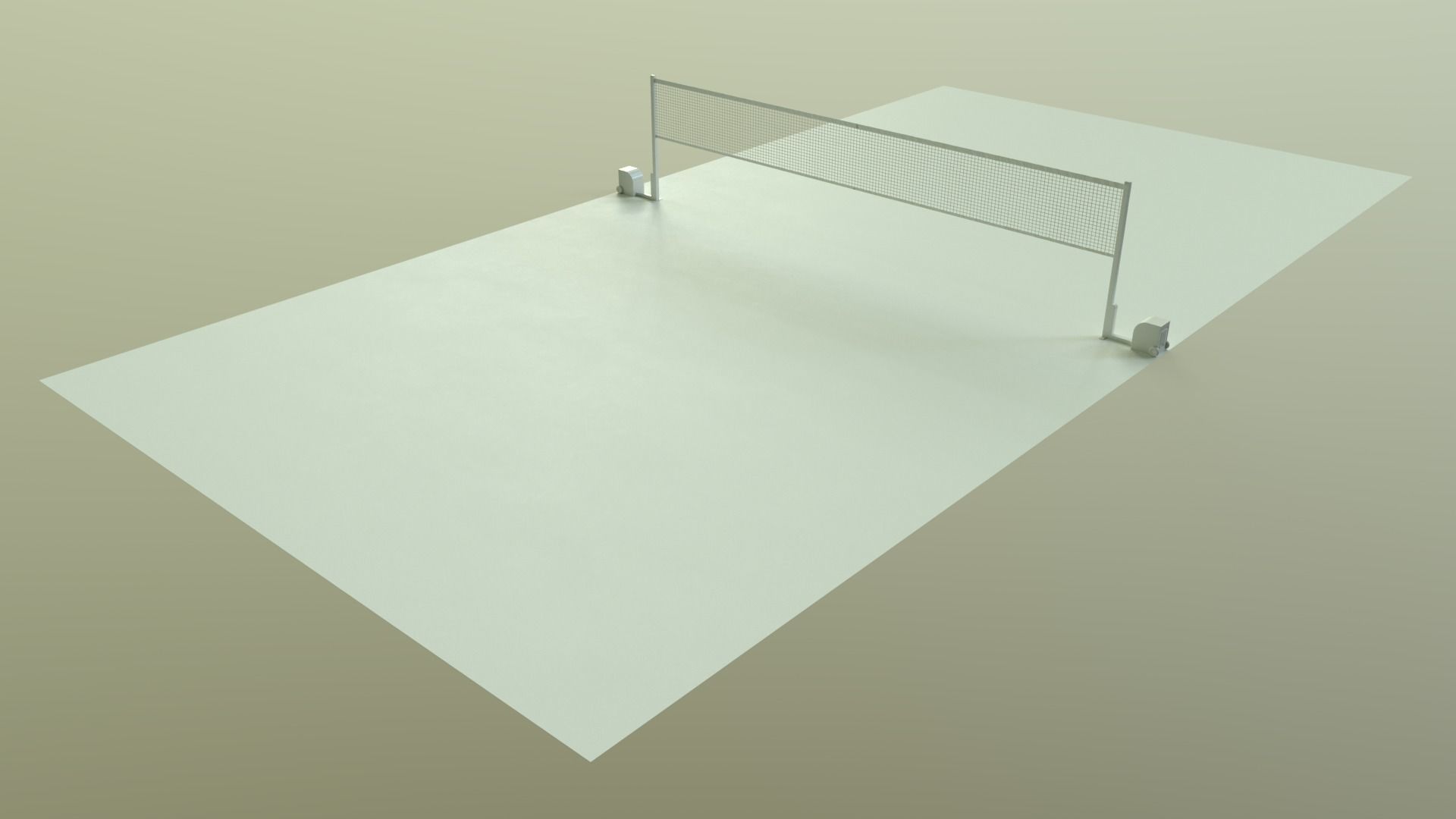PBR Badminton Court Floor and Net Low-poly 3D model_46