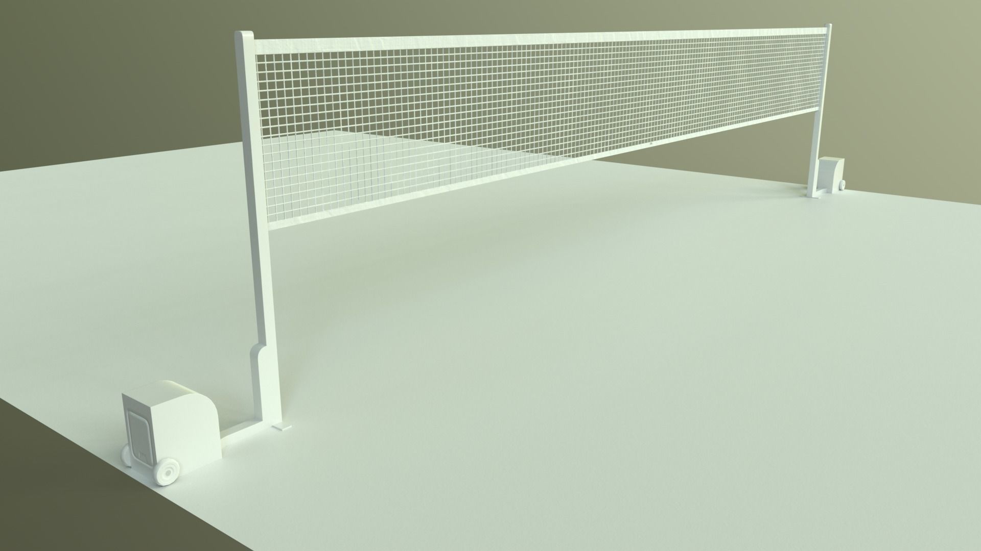 PBR Badminton Court Floor and Net Low-poly 3D model_48
