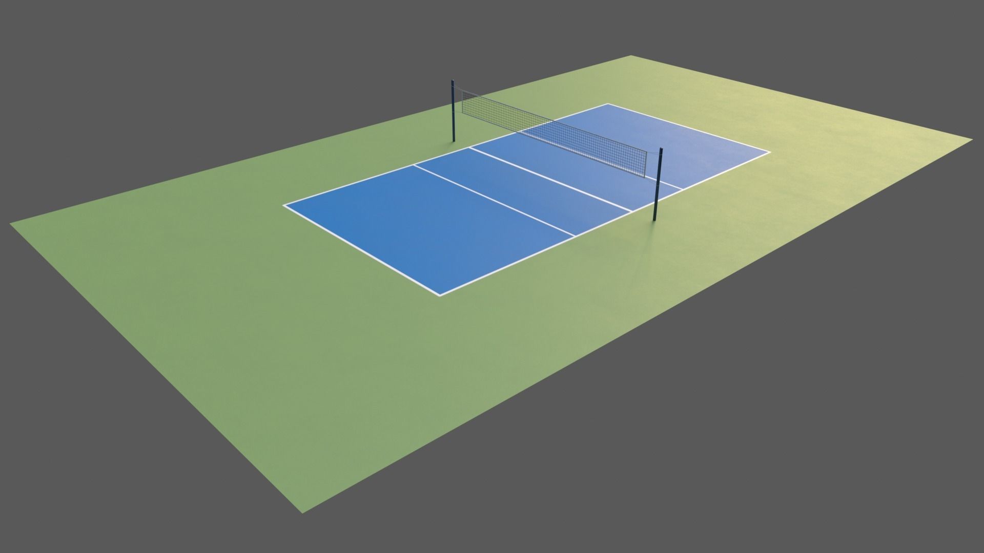 PBR Volleyball Court Floor and Net Low-poly 3D model_58
