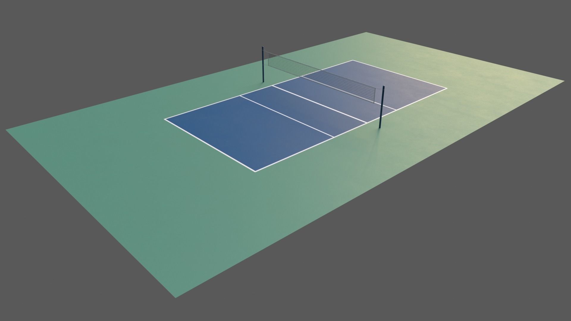 PBR Volleyball Court Floor and Net Low-poly 3D model_67