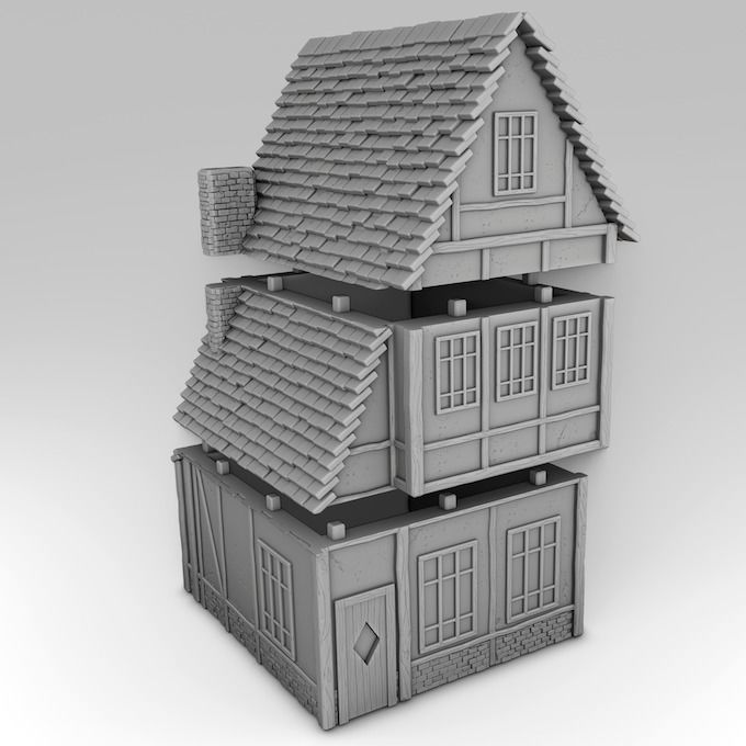 Medieval architecture Set Part 2 3D print model_5